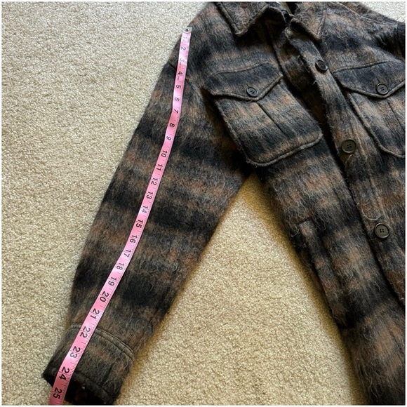 Avec Les Filles Longline Plaid Fuzzy Shacket S - Picture 16 of 16